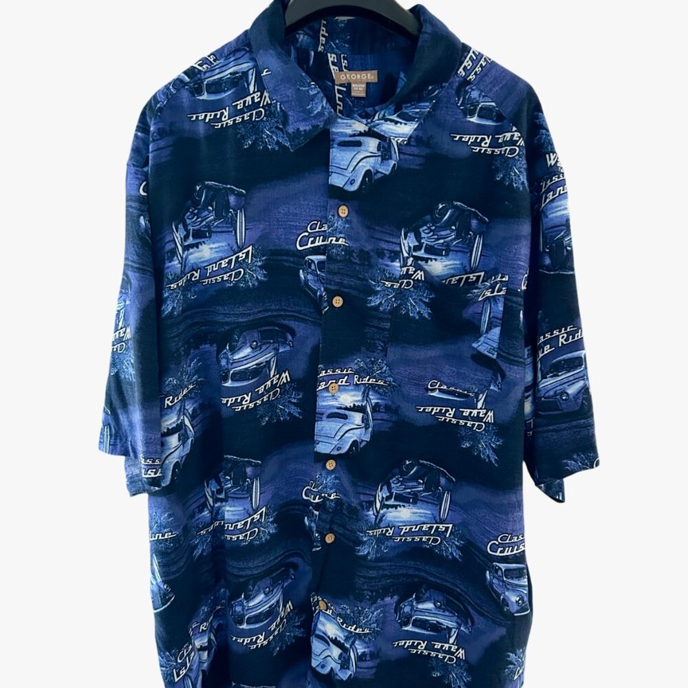 Hawaiian Shirt Brand George Classic Island Rides Size 2xl
